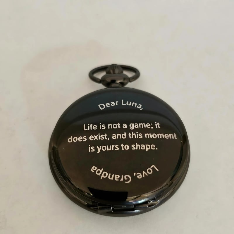 Laser marking Pocket Watch Custom Engraved Personalized