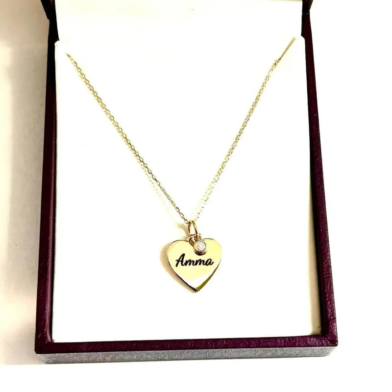 gold necklaces engraving