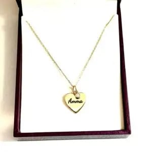 gold necklaces engraving