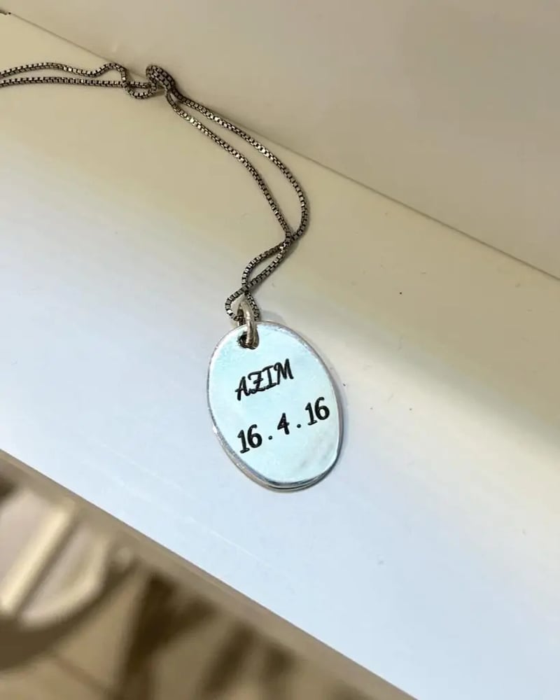 silver necklaces engraving