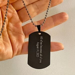 Engraved Dog Tag Necklace, Custom Medical Alert Necklace