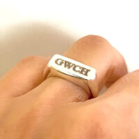 Ring Engraving Men's Engraved Name Rings for Dad 