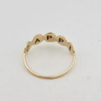 Ring Engraving inside letter Ring, Initial Ring