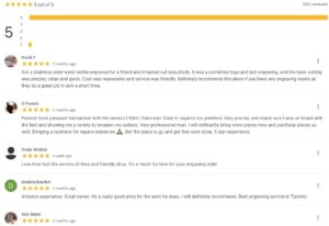 Reviews laser Engraving Toronto